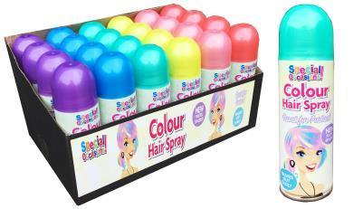 Pastel Coloured Hair Spray 6 Colours 200ml
