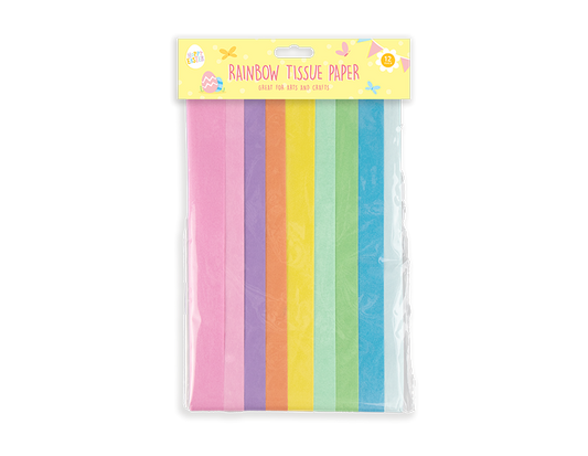 Pastel Rainbow Tissue Paper 12pk