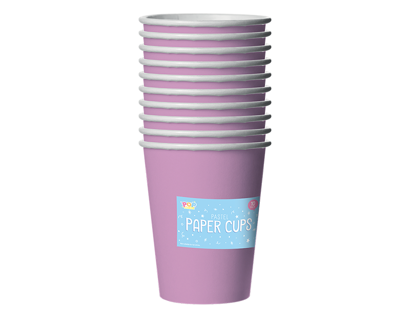 Pastel Paper Cups 10pk PDQ