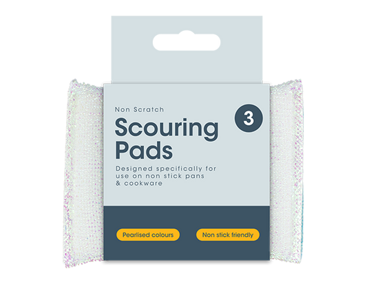 Pearl Non-scratch Scouring Pads - 3 Pack