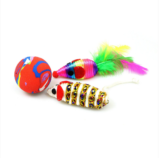 Pet Cat Dog Teething Fetch Toy Indoor Outdoor Cats Mouse Style Toy
