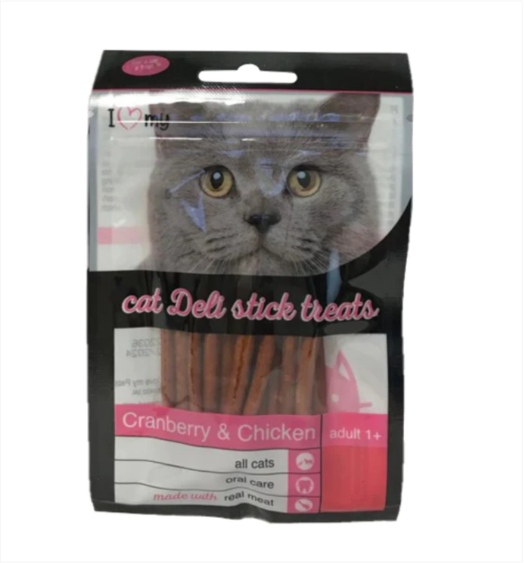 Pet Cat Treats Deli Sticks Cranberry & Chicken 25g