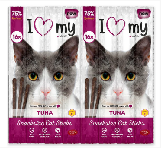 Pet Cat Treats Sticks Tuna 16 Pack