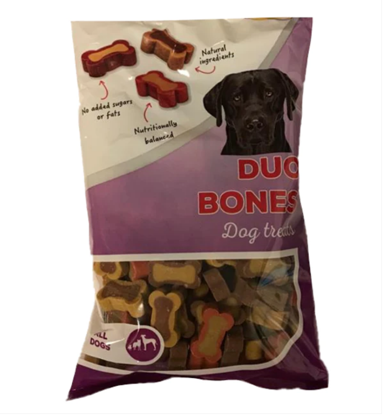 Pet Dog Duo Bone Treats 250g Flow Pack