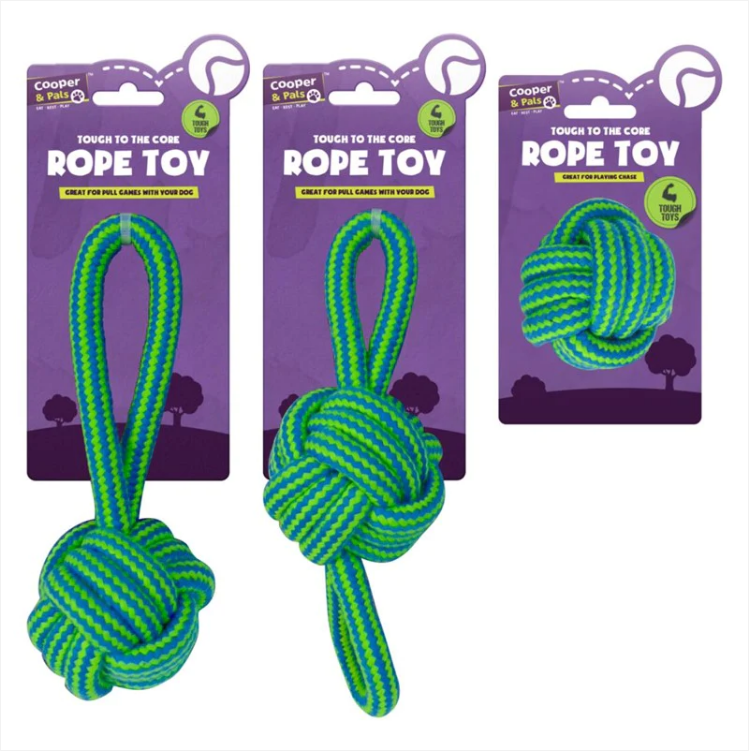 Pet Dog Toy Rope Ball Assorted Designs