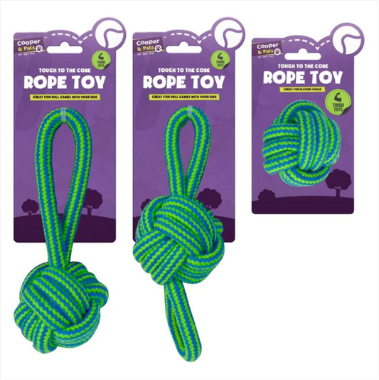 Pet Dog Toy Rope Ball Assorted Designs