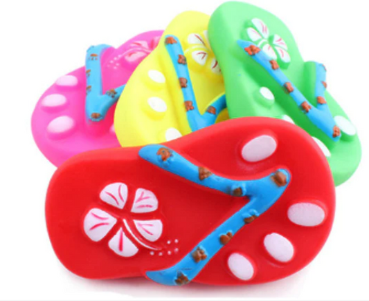 Pet Dog Toy Squeaky Slipper Flipflop 12 cm