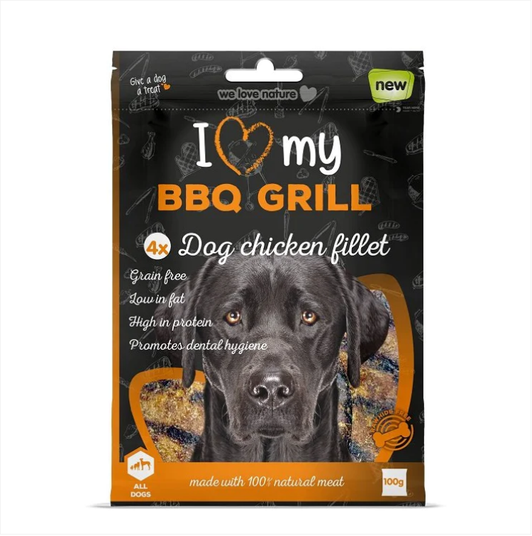 Pet Dog Treats BBQ Grill Chicken Fillets 4 Pack