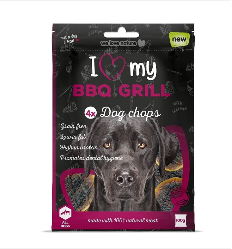 Pet Dog Treats BBQ Grill Chops 4 Pack