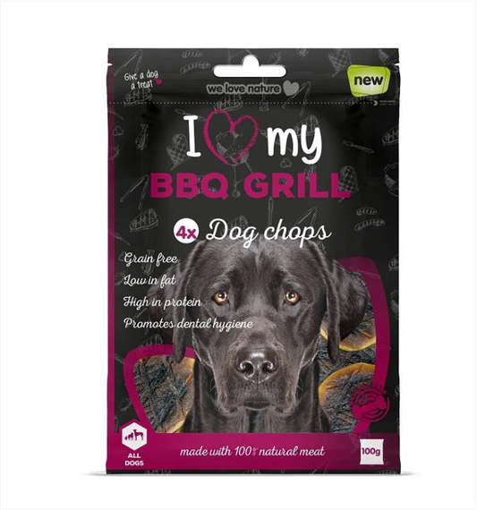 Pet Dog Treats BBQ Grill Chops 4 Pack