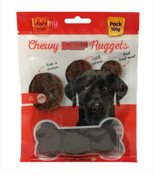 Pet Dog Treats Beef Nuggets 100g