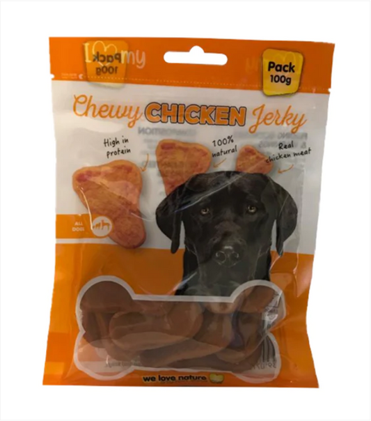 Pet Dog Treats Chewy Chicken Jerky 100g