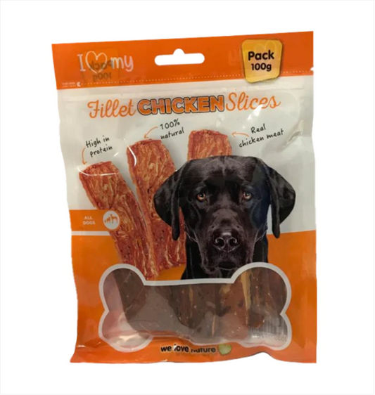 Pet Dog Treats Chicken Fillet Steak 100g