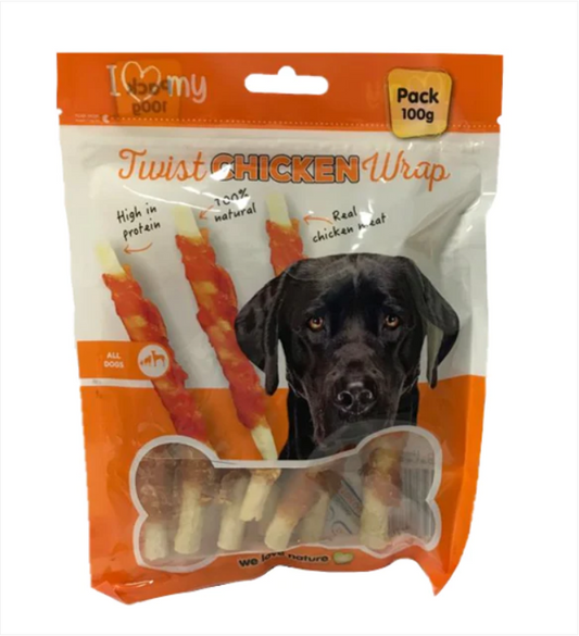 Pet Dog Treats Chicken Twist 100g