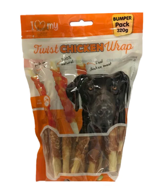 Pet Dog Treats Chicken Twist 320g