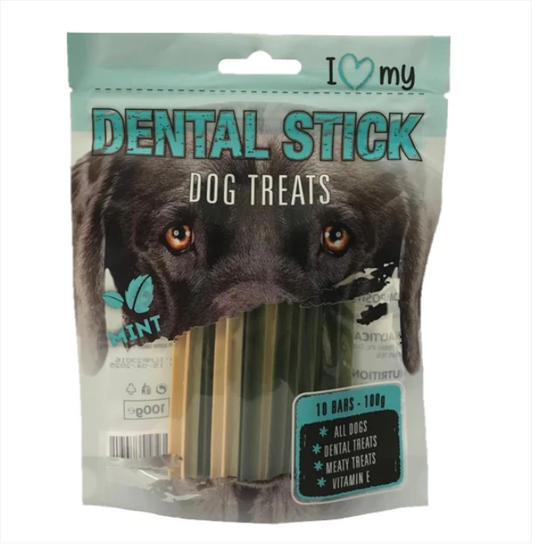 Pet Dog Treats Dental Sticks Mint 100g