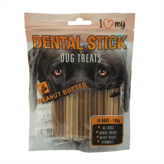 Pet Dog Treats Dental Sticks Peanut Butter 100g