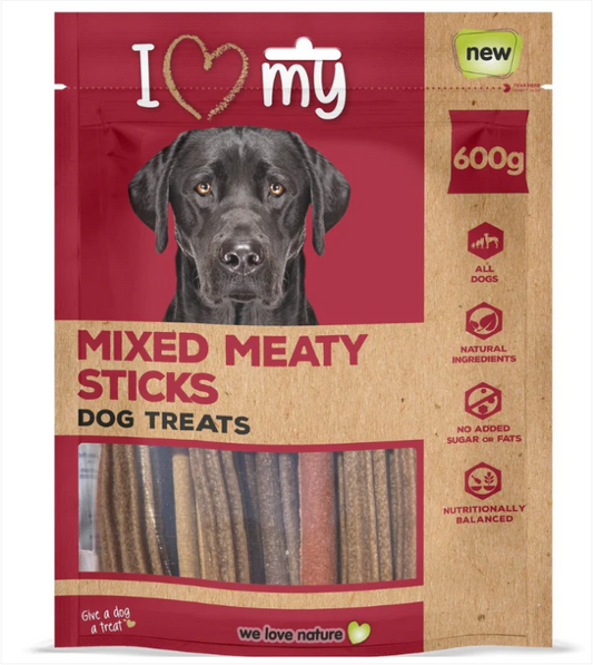 Pet Dog Treats Mixed Meaty Sticks 600g Bumper Bag