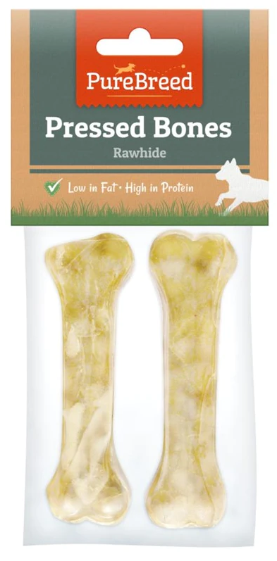 Pet Dog Treats Pressed Bones Rawhide 2 x 30g