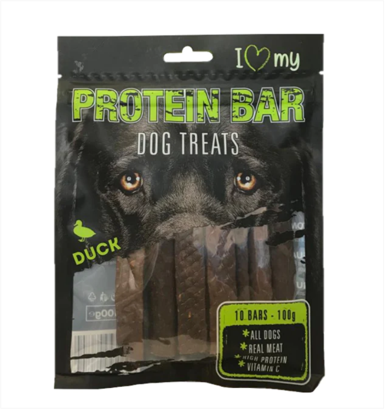Pet Dog Treats Protein Bar Duck 10 Pack