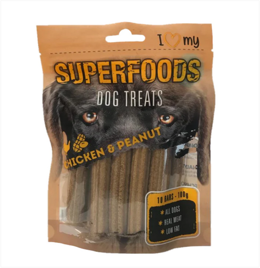 Pet Dog Treats Superfoods Chicken & Peanut 100g