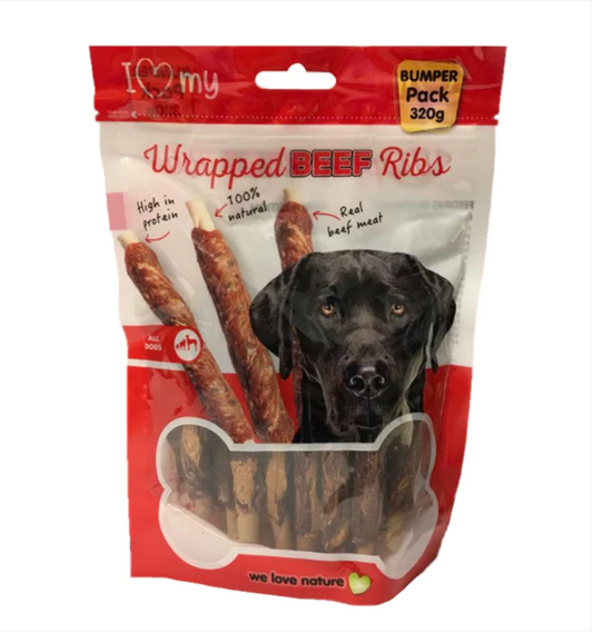 Pet Dog Treats Wrapped Beef Ribs 320g