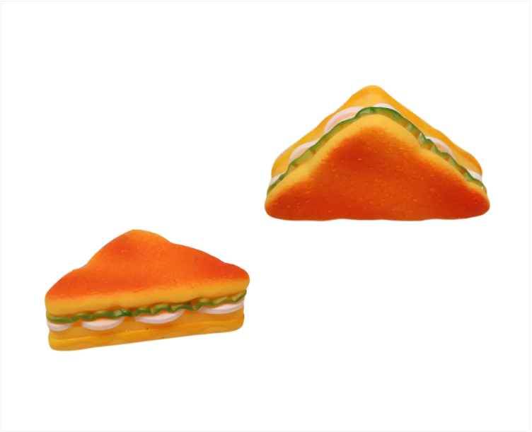 Pets Toy Sandwich Squeaky Silicone Fetching Teething Toy Pet Supplies