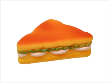 Pets Toy Sandwich Squeaky Silicone Fetching Teething Toy Pet Supplies