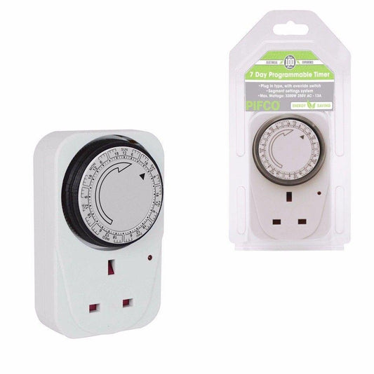 Pifco Electrical Timer Socket 7 Day Programmable 3200W 250V AC-13A