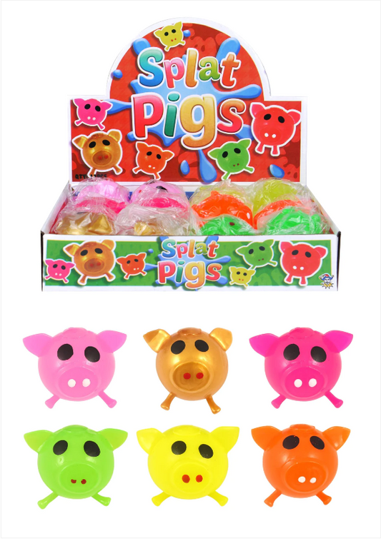 Pig Splat Smiley Face Emoji Splat Ball Pigs Squidgy Stress Relief 7cm