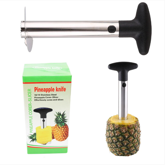 Pineapple Corer Kitchen Tool Fruit Slicer Peeler Cutter Parer Knife Stainless 23 x 8cm x 3cm