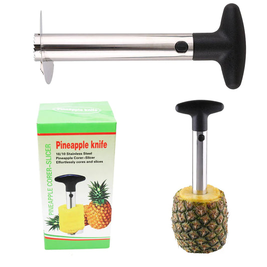 Pineapple Corer Kitchen Tool Fruit Slicer Peeler Cutter Parer Knife Stainless 23 x 8cm x 3cm (24 Pcs )