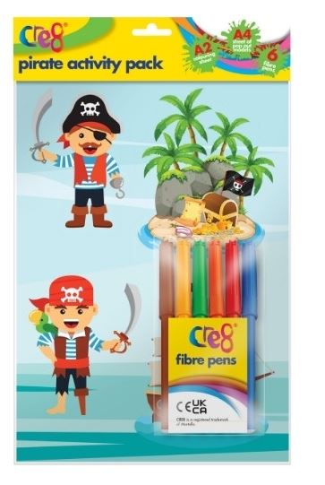 Pirates Activity Pack with 6pk Fibre Pens