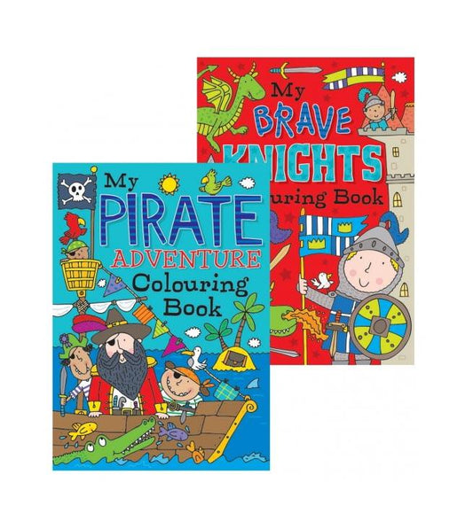 Pirates & Knights Colouring Books Fun Crafts School Home x 1