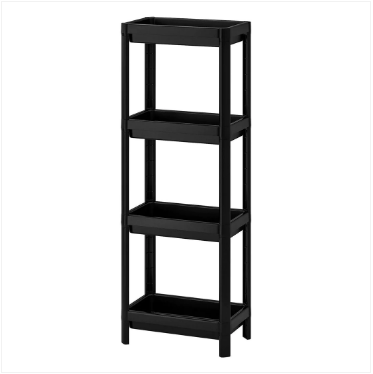 Plastic 4 Tier Bathroom Storage Racks / Shelves 22 x 35 x 100 cm