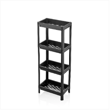 Plastic 4 Tier Bathroom Storage Racks / Shelves 22 x 35 x 100 cm