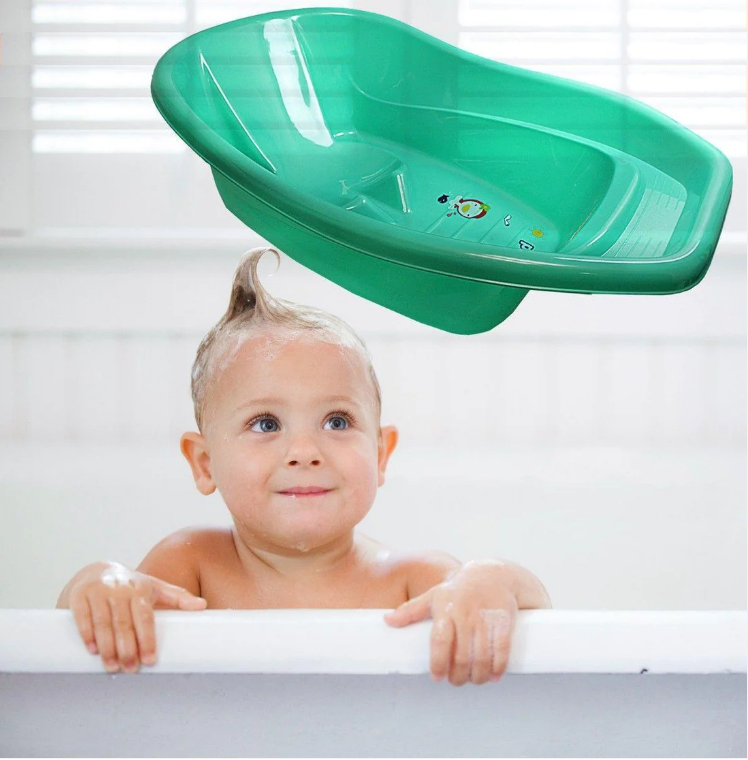 Plastic Baby Bath Ideal For Babies And Toddlers 70 x 43 cm Assorted Colours