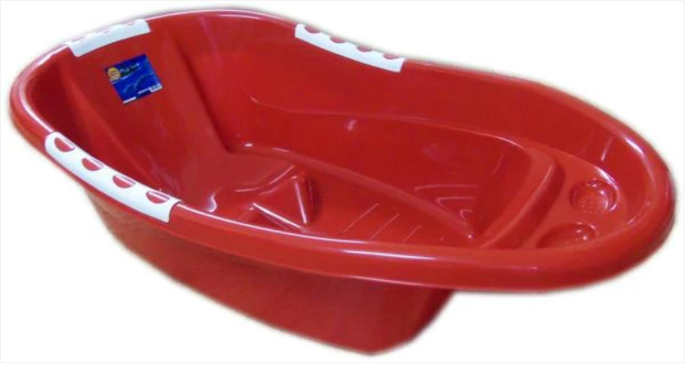 Plastic Baby Bath Tub 80 x 48 cm Assorted Colours