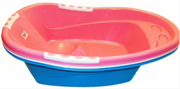 Plastic Baby Bath Tub 80 x 48 cm Assorted Colours