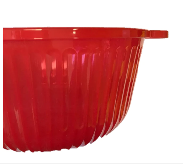 Plastic Bowl with Flat Handle 19 cm Assorted Colours