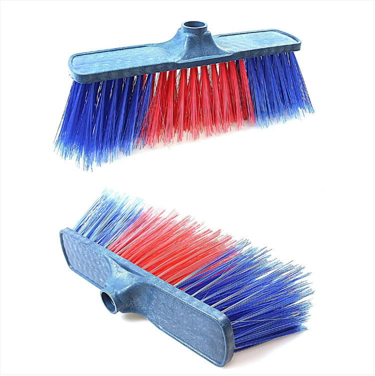 Plastic Bristle Cleaning Brush Head Two Tone 25 cm Assorted Colours