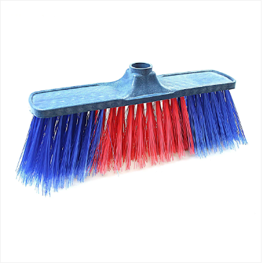 Plastic Bristle Cleaning Brush Head Two Tone 25 cm Assorted Colours