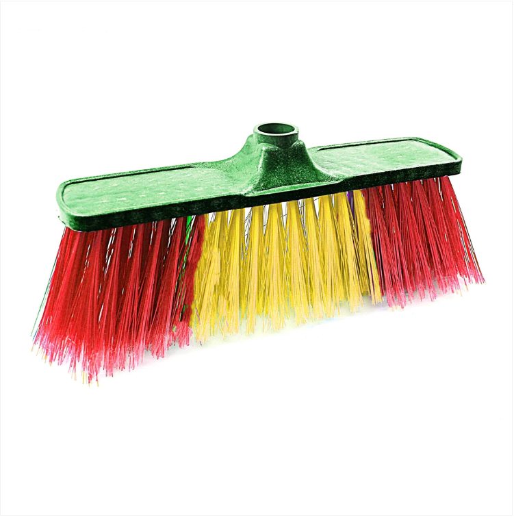 Plastic Bristle Cleaning Brush Head Two Tone 25 cm Assorted Colours