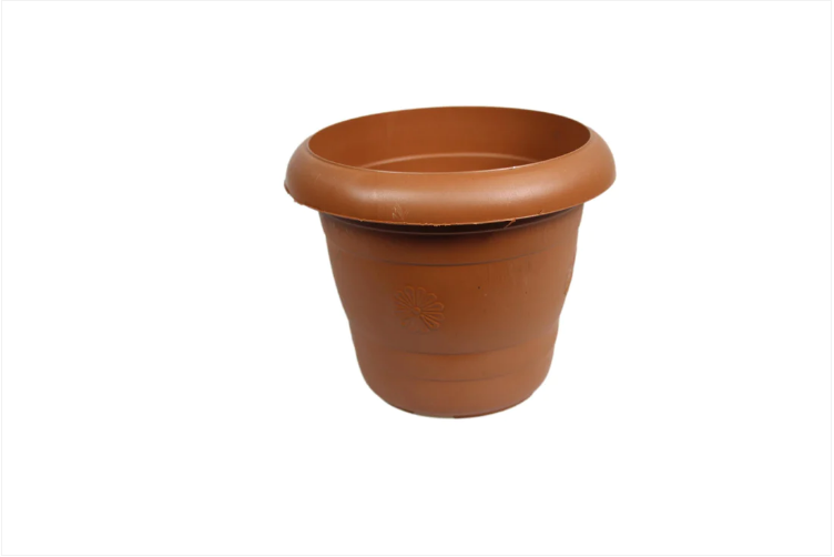 Plastic Brown Garden Flower Pot No.1 15 x 14 cm