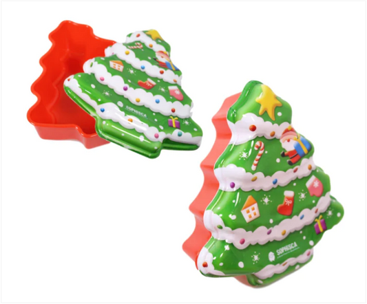 Plastic Christmas Tree Cookie Box / Jelly Mould 19.5 x 15 x 6 cm