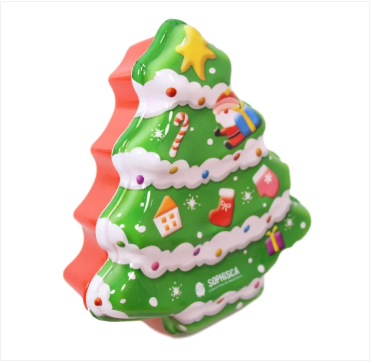 Plastic Christmas Tree Cookie Box / Jelly Mould 19.5 x 15 x 6 cm