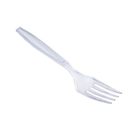 Plastic Clear Disposable Party BBQ Forks 40 Pack 17cm