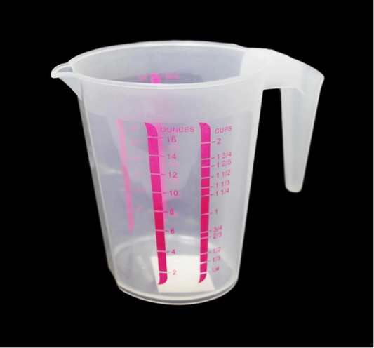 Plastic Clear Measuring Jug Home Cooking Kitchen Prep Measuring Jug with juicer lid multicolour 500ml