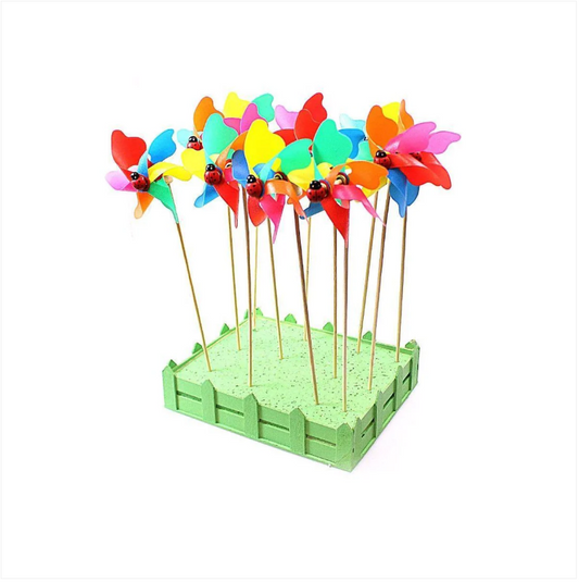 Plastic Colourful Windmill Pinwheel Wind Spinner x 1 Outdoor Garden Party Decor