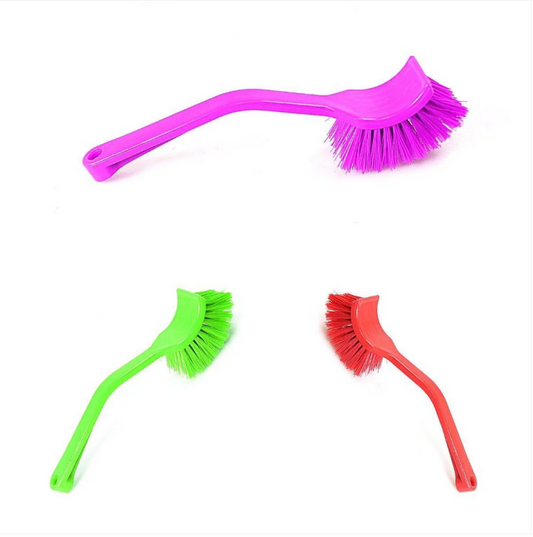 Plastic Dish Scrubber Brush 19 cm Assorted Colours